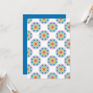 Printform Rainbow Floral Polka Dot Scrapbook Paper Einladung