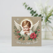 Printing Festive Baby Jesus Bible Verse Scrapbook Einladung (Stehend Vorderseite)