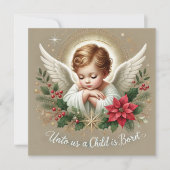 Printing Festive Baby Jesus Bible Verse Scrapbook Einladung (Vorderseite)
