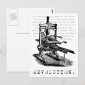 Printing Press = REVOLUTION! Postkarte (Vorne/Hinten)