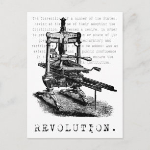 Printing Press = REVOLUTION! Postkarte
