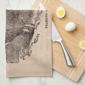 Printjarling Cotswold Schafe aus dem 19. Jahrhunde Handtuch (Viertel Falte)