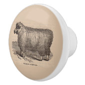 Printjarling Cotswold Schafe aus dem 19. Jahrhunde Keramikknauf (Rechts)