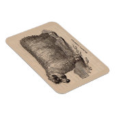 Printjarling Cotswold Schafe aus dem 19. Jahrhunde Magnet (Rechte Seite)