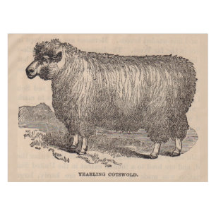Printjarling Cotswold Schafe aus dem 19. Jahrhunde Tischdecke