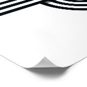 Printmedien mit paralleler Linien - Schwarz und We Poster (Ecke)