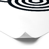 Printmedien mit paralleler Linien - Schwarz und We Poster (Ecke)