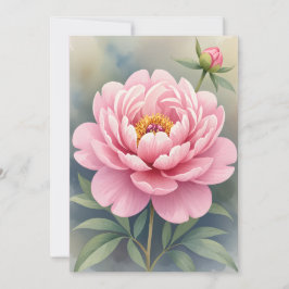 Printmedien Pink Peony Art drucken Dankeskarte