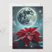 Printmoonlight Poinsettia Scrapbook Paper Einladung (Rückseite)