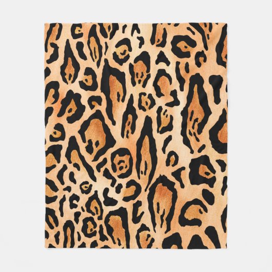 Printmuster der Watercolor-Cheetah Fleecedecke (Vorderseite)