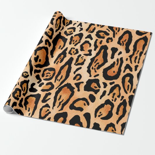 Printmuster der Watercolor-Cheetah Geschenkpapier (Ungerollt)