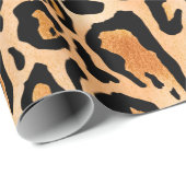 Printmuster der Watercolor-Cheetah Geschenkpapier (Rolleneckpunkt)
