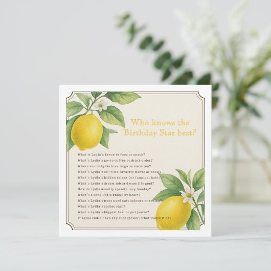 Printparty Game Einladung (Stehend Vorderseite)