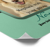 Prints auf meinem Herzen - Minze grün Poster (Ecke)