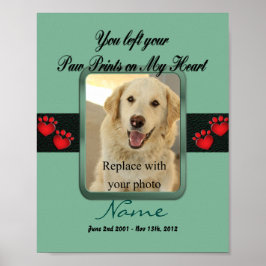 Prints auf meinem Herzen - Minze grün Poster