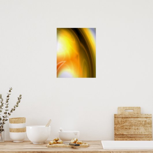 Prints für abstrakte digitale Kunstposter Poster (Küche)