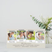 Prints Save the Date Foto Cards - Khaki (Stehend Vorderseite)