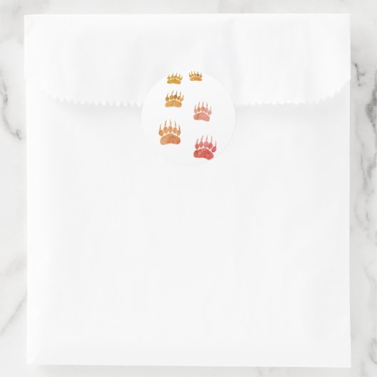 Prints von Aquarellbären Runder Aufkleber (Tasche)