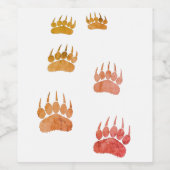 Prints von Aquarellbären Weinetikett (Einzelnes Label)