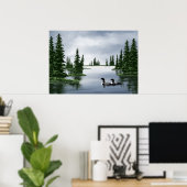 Prints von Common Loon Art Poster (Heimbüro)