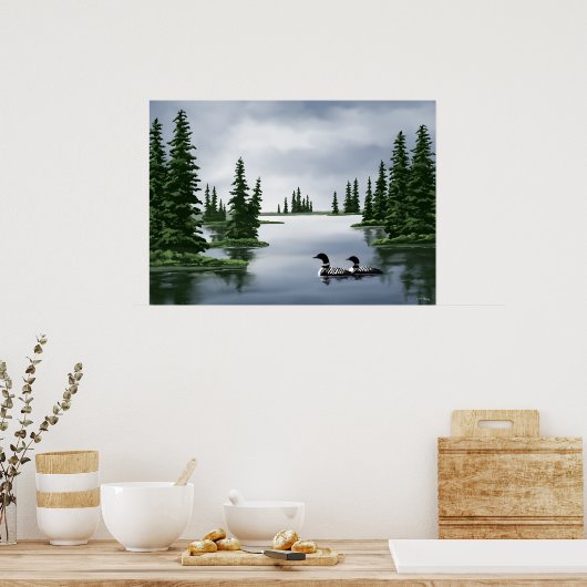 Prints von Common Loon Art Poster (Küche)