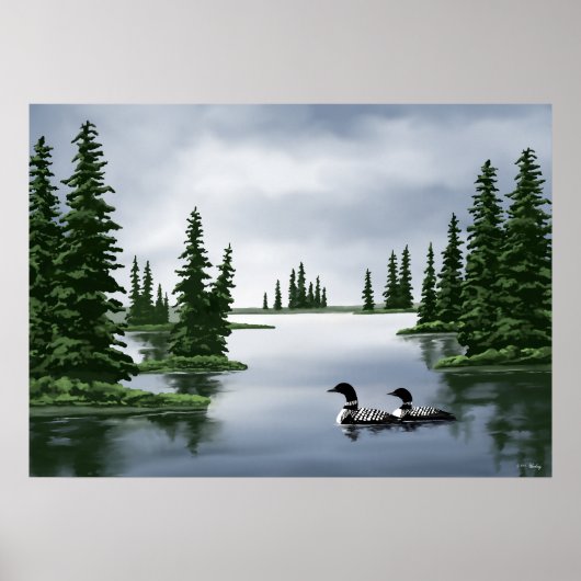 Prints von Common Loon Art Poster (Vorne)