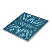 Prints von Meeresfrüchten Art Deco Fliese (Seite)