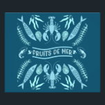 Prints von Meeresfrüchten Art Deco Fotodruck<br><div class="desc">Copyright HGIFY Store...  Alle Rechte vorbehalten. Weitere Farben finden Sie in unserem Phantastischen Shop.</div>