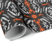 Prints von Meeresfrüchten Art Deco Geschenkpapier (Rolleneckpunkt)