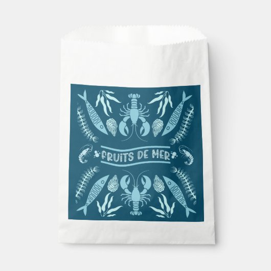 Prints von Meeresfrüchten Art Deco Geschenktütchen (Vorderseite)