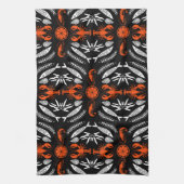 Prints von Meeresfrüchten Art Deco Geschirrtuch (Vertikal)