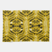 Prints von Meeresfrüchten Art Deco Geschirrtuch (Horizontal)