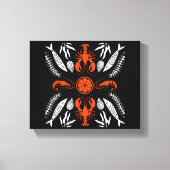 Prints von Meeresfrüchten Art Deco Leinwanddruck (Vorderseite)