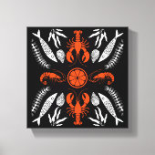 Prints von Meeresfrüchten Art Deco Leinwanddruck (Vorderseite)