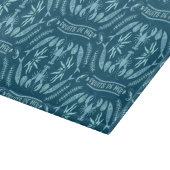 Prints von Meeresfrüchten Art Deco Schneidebrett (Ecke)