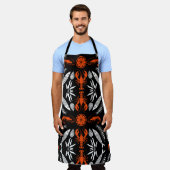 Prints von Meeresfrüchten Art Deco Schürze (Getragen)