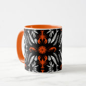 Prints von Meeresfrüchten Art Deco Tasse (Vorderseite Links)