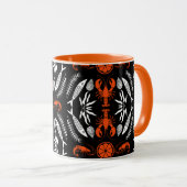 Prints von Meeresfrüchten Art Deco Tasse (VorderseiteRechts)