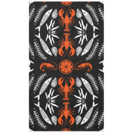 Prints von Meeresfrüchten Art Deco Tischdecke