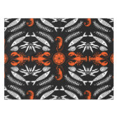 Prints von Meeresfrüchten Art Deco Tischdecke (Vorderseite (Horizontal))