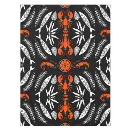 Prints von Meeresfrüchten Art Deco Tischdecke