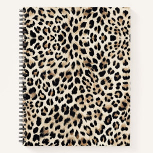 Printwerbung für goldenes Leopard-Skin Notizblock