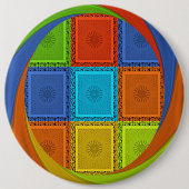 Printwerbung für karierte Strudel Button (Vorderseite)