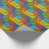 Printwerbung für karierte Strudel Geschenkpapier (Ecke)