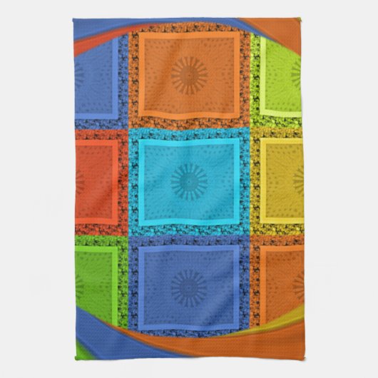 Printwerbung für karierte Strudel Geschirrtuch (Vertikal)