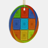 Printwerbung für karierte Strudel Keramik Ornament (Rechts)