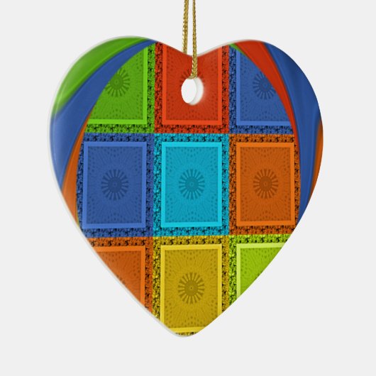 Printwerbung für karierte Strudel Keramik Ornament (Rechts)