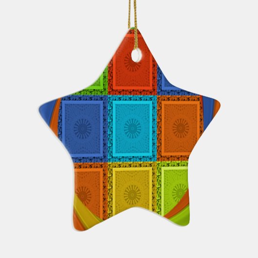 Printwerbung für karierte Strudel Keramikornament (Rechts)