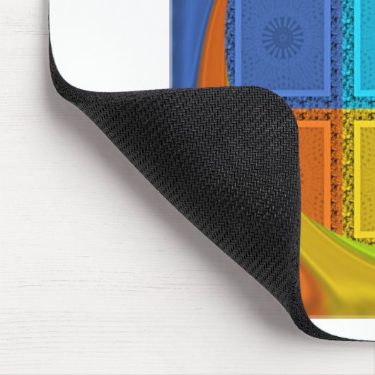 Printwerbung für karierte Strudel Mousepad (Ecke)