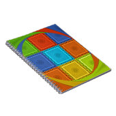 Printwerbung für karierte Strudel Notizblock (Rechte Seite)